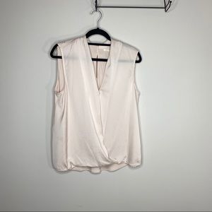 Anthropologie Pure + Good Cream Wrap Blouse